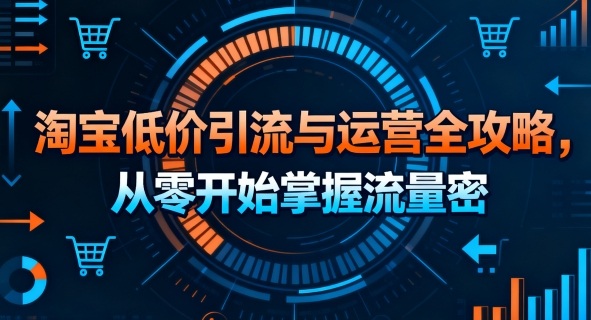 淘宝低价引流与运营全攻略，从零开始掌握流量密码-HEIXMI（中国站）