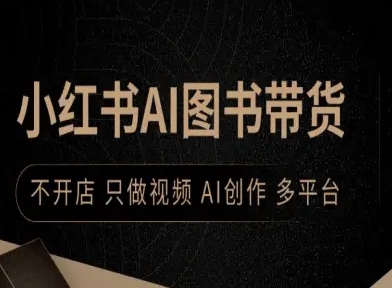 小红书AI图书带货，不开店，只做视频，AI创作，多平台-HEIXMI（中国站）