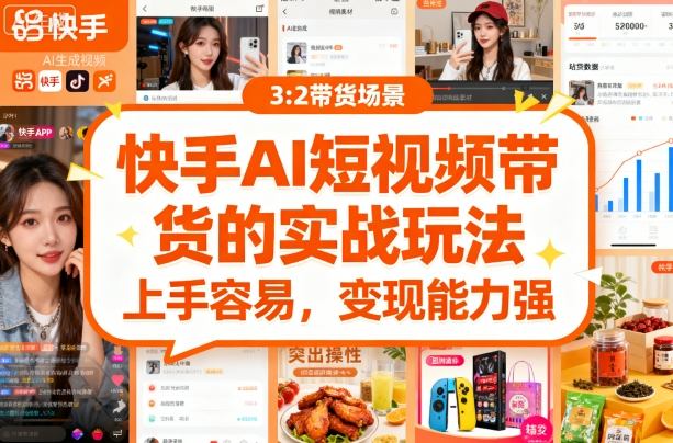 快手ai短视频带货的实战玩法，上手容易，变现能力强-HEIXMI（中国站）
