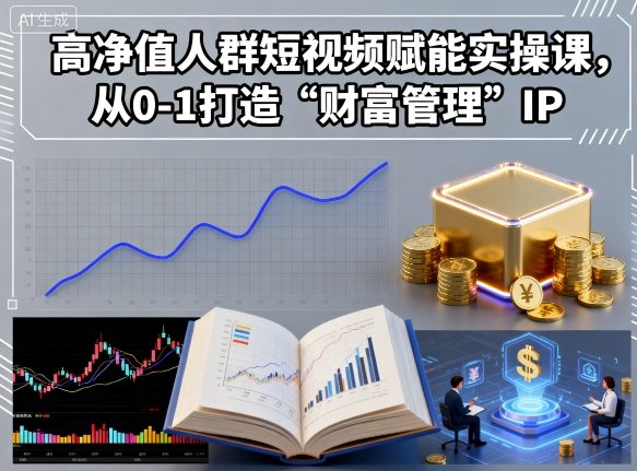 高净值人群短视频赋能实操课，从0-1打造“财富管理”IP-HEIXMI（中国站）