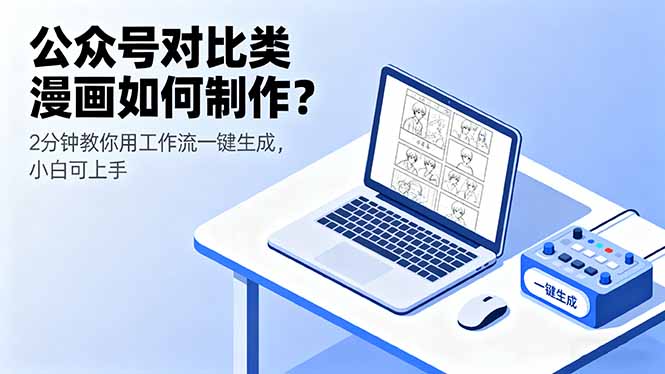 公众号对比类漫画如何制作？2分钟教你用工作流一键生成，小白可上手-HEIXMI（中国站）