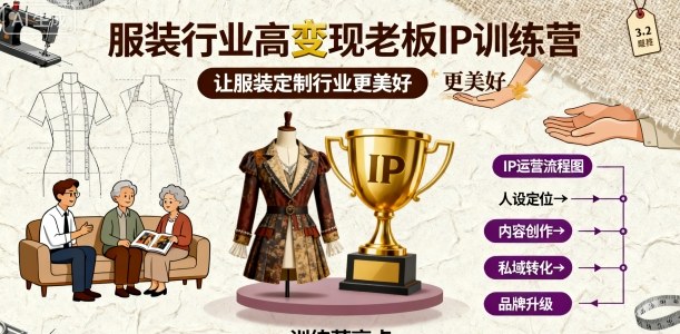 服装行业高变现老板IP训练营，让服装定制行业更美好-HEIXMI（中国站）