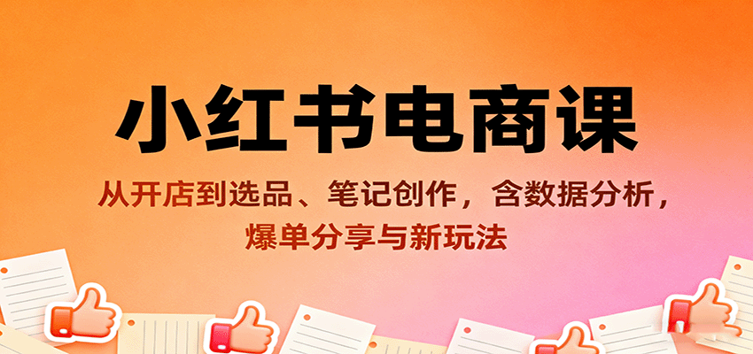 小红书电商课：从开店到选品、笔记创作，含数据分析，爆单分享与新玩法-HEIXMI（中国站）