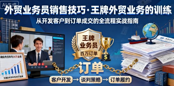 外贸业务员销售技巧，王牌外贸业务的训练-HEIXMI（中国站）