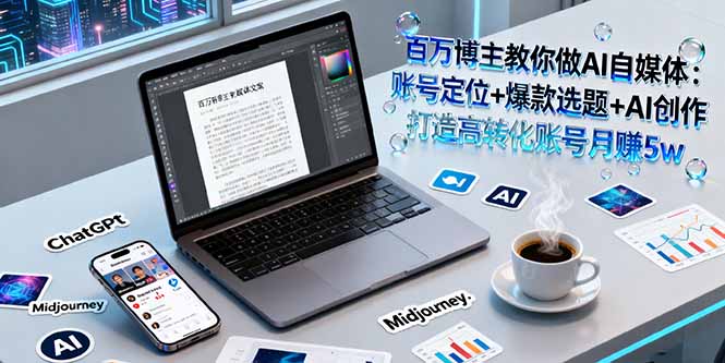 百万博主教你做AI自媒体：账号定位+爆款选题+AI创作 打造高转化账号月赚5w-HEIXMI（中国站）