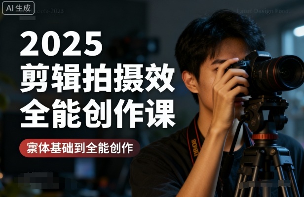 2025剪辑拍摄特效全能创作课，零基础到全能创作-HEIXMI（中国站）