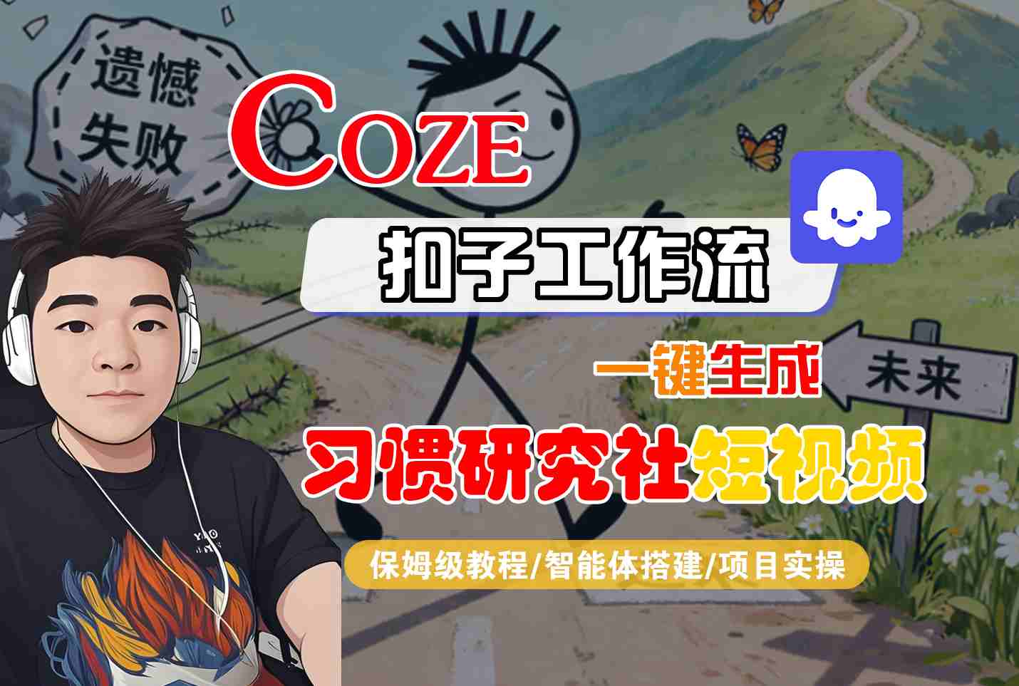Coze扣子智能体工作流一键生成“习惯研究社“短视频，全流程保姆级教学-HEIXMI（中国站）