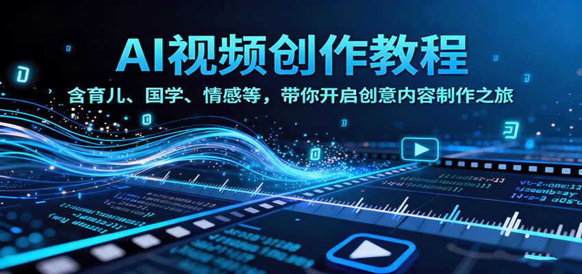 AI视频创富课，含育儿、国学、情感等，带你开启创意内容制作之旅-HEIXMI（中国站）