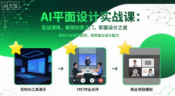 AI平面设计实战课，实战演练，解锁创意之门，掌握设计之道-HEIXMI（中国站）