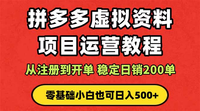 拼多多开店运营课程： 蓝海变现玩法，轻松实现睡后收入 零基础小白也可…-HEIXMI（中国站）