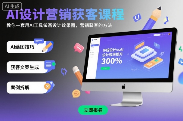 AI设计营销获客课程，教你一套用AI工具做画设计效果图，营销获客的方法-HEIXMI（中国站）