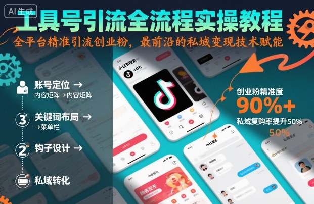 工具号引流全流程保姆级实操教程，全平台精准引流创业粉，最前沿的私域变现技术赋能-HEIXMI（中国站）