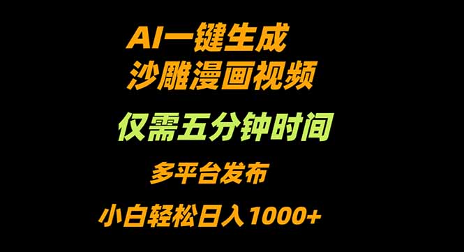 AI一键生成沙雕动漫视频，只需5分钟，小白轻松日入1000+-HEIXMI（中国站）