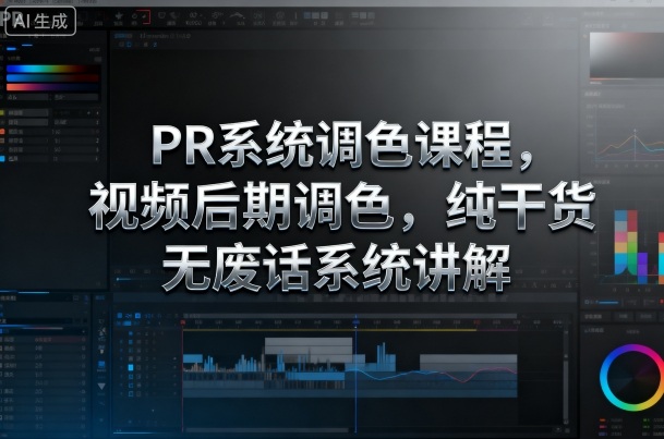 PR系统调色课程，视频后期调色，纯干货无废话系统讲解-HEIXMI（中国站）
