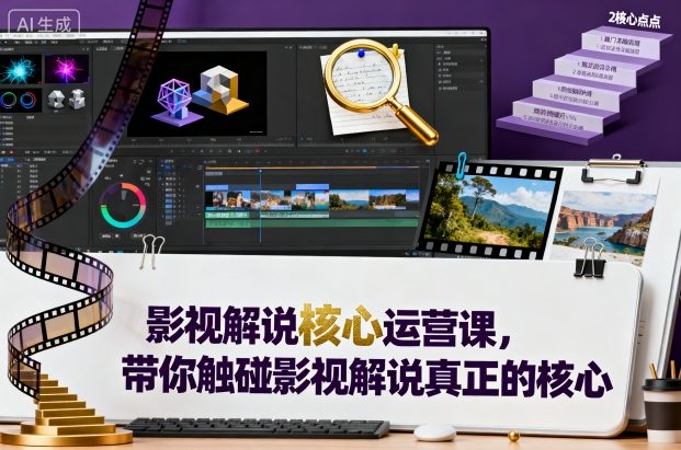 影视解说核心运营课，带你触碰影视解说真正的核心-HEIXMI（中国站）