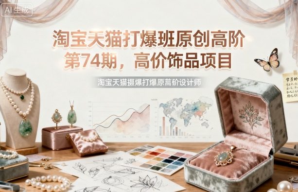 淘宝天猫打爆班原创高阶第74期，高价饰品项目-HEIXMI（中国站）