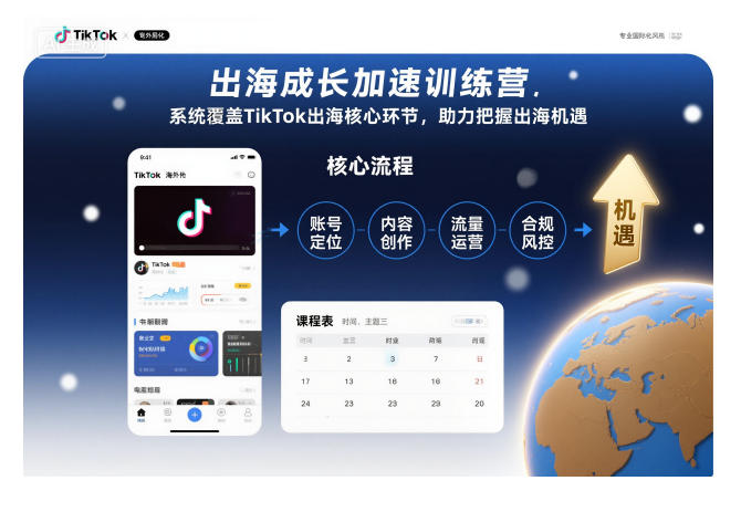 出海成长加速训练营，系统覆盖TikTok出海核心环节，助力把握出海机遇(更新)-HEIXMI（中国站）