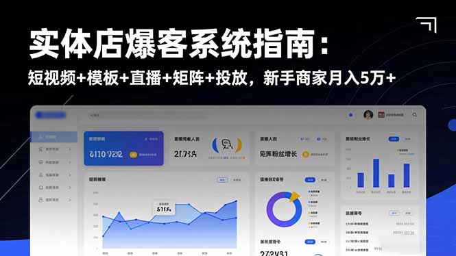 实体店爆客系统指南：短视频+模板+直播+矩阵+投放，新手商家月入5万+-HEIXMI（中国站）