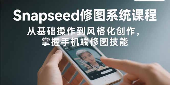 Snapseed修图系统课程：从基础操作到风格化创作，掌握手机端修图技能-HEIXMI（中国站）