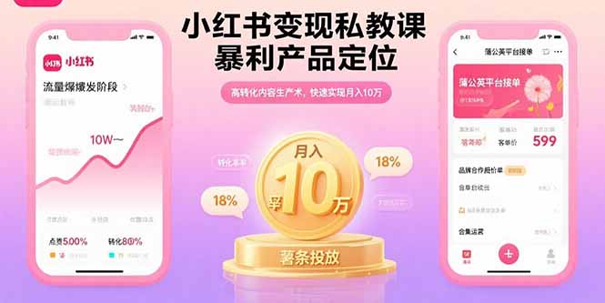 小红书变现私教课，暴利产品定位，高转化内容生产术，快速实现月入10万-HEIXMI（中国站）