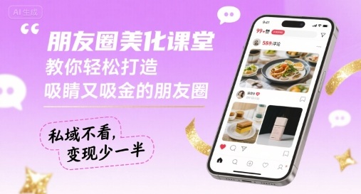 朋友圈美化课堂，教你轻松打造，吸睛又吸金的朋友圈，私域不看，变现少一半-HEIXMI（中国站）