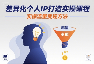 差异化个人IP打造实操课程，实操流量变现方法-HEIXMI（中国站）