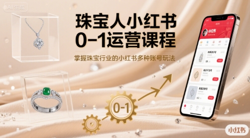 珠宝人小红书0-1运营课程，掌握珠宝行业的小红书多种账号玩法-HEIXMI（中国站）