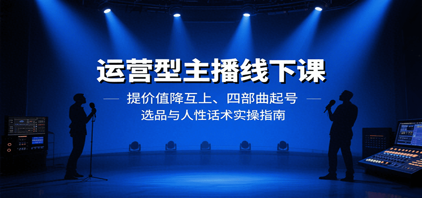运营型主播线下课：提价值降互上、四部曲起号、选品与人性话术实操指南-HEIXMI（中国站）