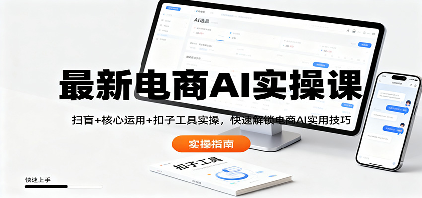 最新电商AI实操课：扫盲+核心运用+扣子工具实操，快速解锁电商AI实用技巧-HEIXMI（中国站）