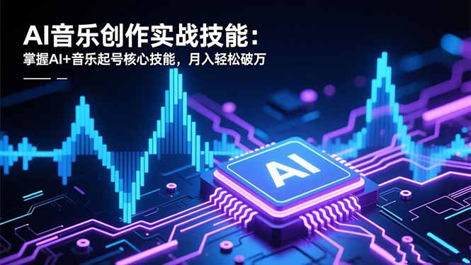 AI音乐创作实战技能：掌握AI+音乐起号核心技能，月入轻松破万-HEIXMI（中国站）