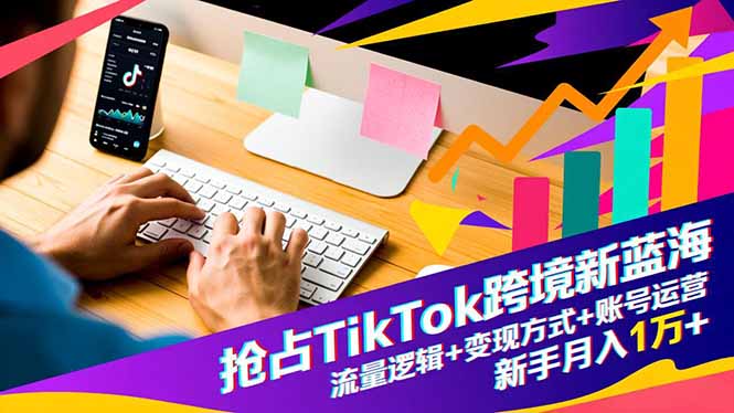 抢占TikTok跨境新蓝海：流量逻辑+变现方式+账号运营，新手月入1万+-HEIXMI（中国站）