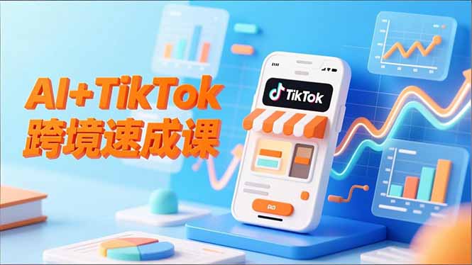 AI+TikTok跨境速成课，智能翻译、店铺定位、流程拆解，7天高效上线运营-HEIXMI（中国站）