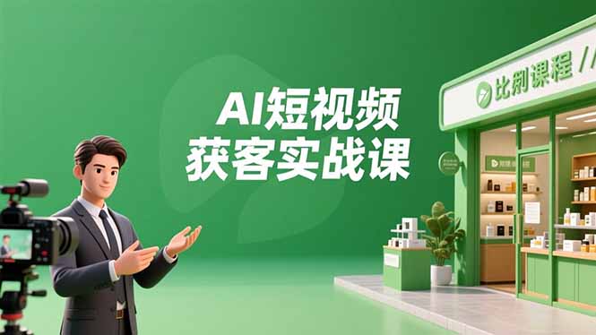 AI短视频获客实战课，数字人创作、实体行业应用、精准引流，30天获取客源月入6万+-HEIXMI（中国站）