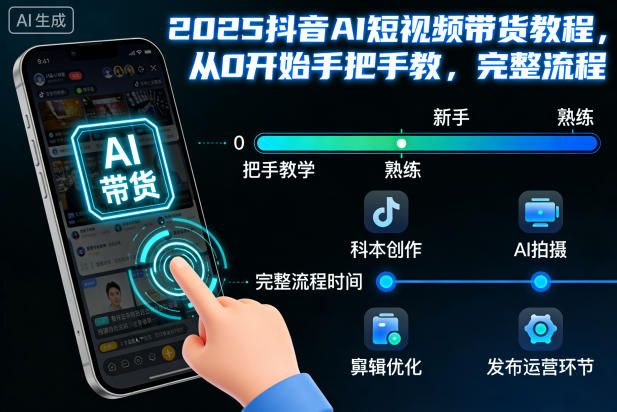 2025抖音AI短视频带货教程，从0开始手把手教，完整流程-HEIXMI（中国站）