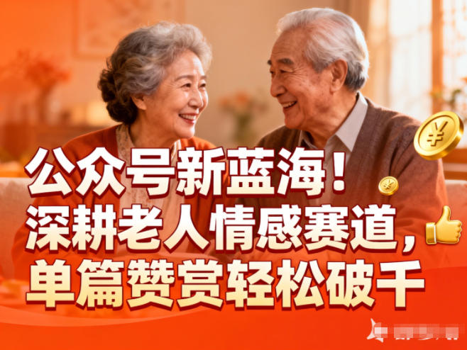 公众号新蓝海！深耕老人情感赛道，单篇赞赏轻松破1k-HEIXMI（中国站）