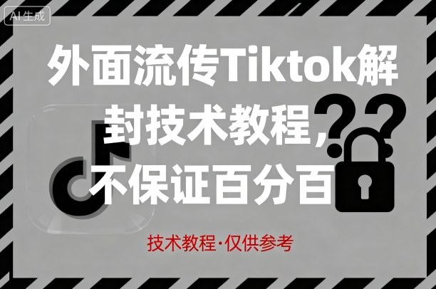 外面流传Tiktok解封技术教程，不保证百分百，具体自测-HEIXMI（中国站）