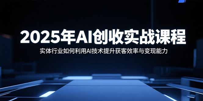 2025年AI创收实战课程：实体行业如何利用AI技术提升获客效率与变现能力-HEIXMI（中国站）