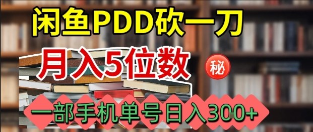 闲鱼PDD砍一刀，一部手机就可以操作，单号日入3张-HEIXMI（中国站）