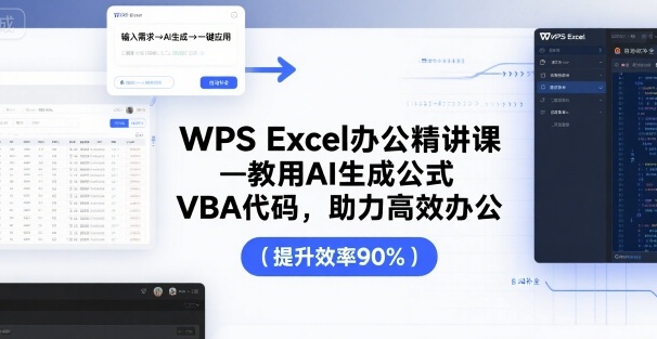 WPS Excel办公精讲课，教用 AI 生成公式，VBA 代码，助力高效办公-HEIXMI（中国站）