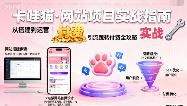 卡哇猫·网站项目，网站搭建与运营以及引流跳转付费-HEIXMI（中国站）