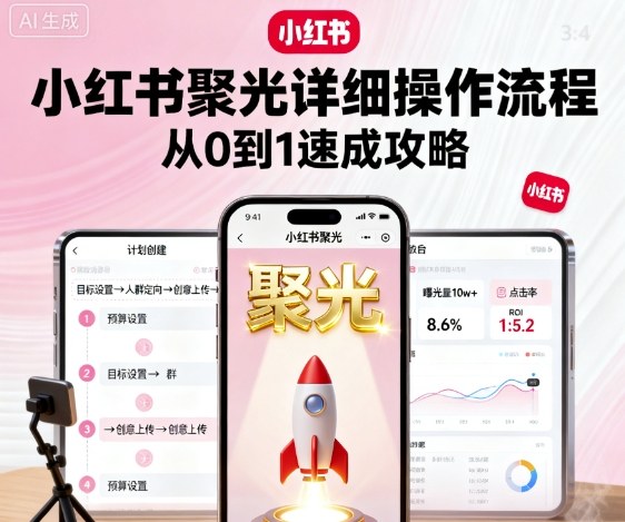 小红书聚光详细操作流程，小红书聚光从0到1速成攻略-HEIXMI（中国站）