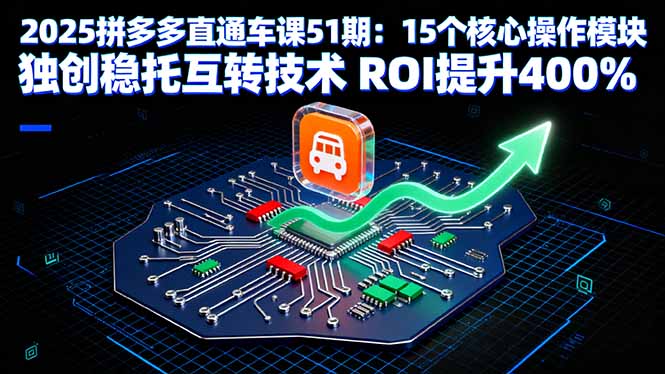 2025拼多多直通车课51期：15个核心操作模块 独创稳托互转技术 ROI提升400%-HEIXMI（中国站）