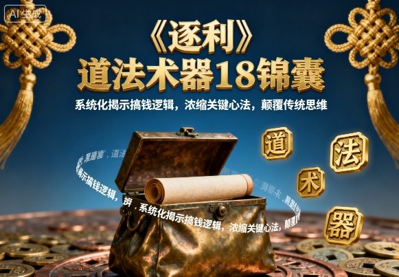 《逐利》道法术器18锦囊，系统化揭示搞钱逻辑，浓缩关键心法，颠覆传统思维-HEIXMI（中国站）