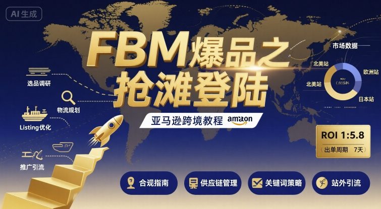 FBM爆品之抢滩登陆-亚马逊跨境教程-HEIXMI（中国站）