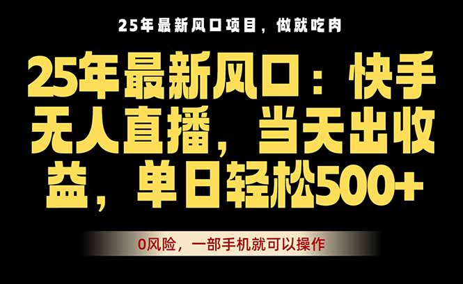 25年最新无人直播玩法，当天秒出单，一部手机就可操作-HEIXMI（中国站）