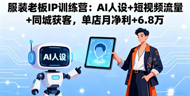 服装老板IP训练营：AI人设+短视频流量+同城获客，单店月净利+6.8万-HEIXMI（中国站）