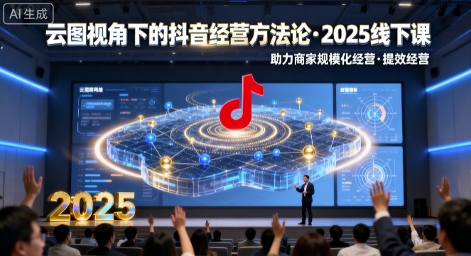 云图视角下的抖音经营方法论，2025线下课，助力商家规模化经营，提效经营(录音+字幕)-HEIXMI（中国站）