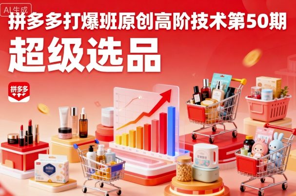 拼多多打爆班原创高阶技术第50期，超级选品-HEIXMI（中国站）