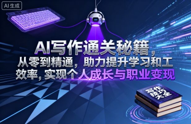 AI写作通关秘籍，从零到精通，助力提升学习和工作效率，实现个人成长与职业变现-HEIXMI（中国站）