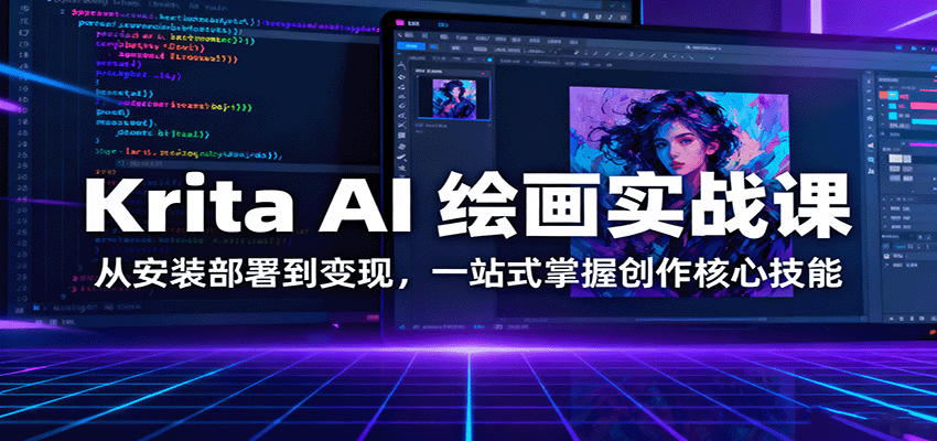 Krita AI 绘画实战课：从安装部署到变现，一站式掌握创作核心技能-HEIXMI（中国站）